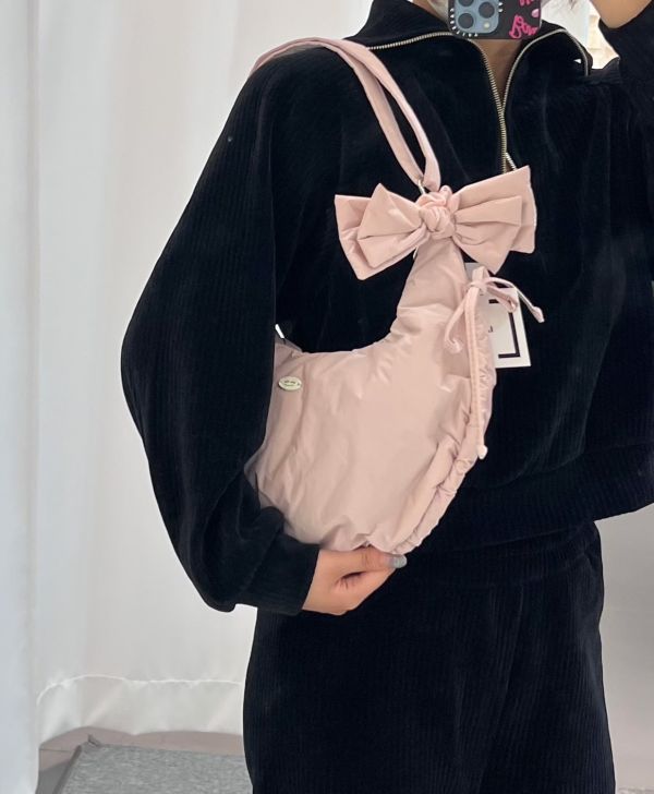 LIMELIKE 甜鹽系蝴蝶結腋下包 雲朵花結肩背包 輕量側背包 