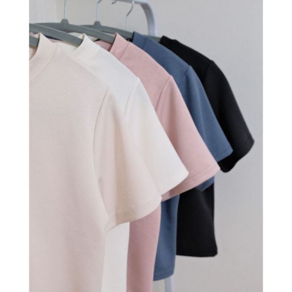 < 闆娘自帶包色款 > 超親膚舒服質感百搭圓領嫩Qt 短T,日常,短袖,圓領,素色,親膚