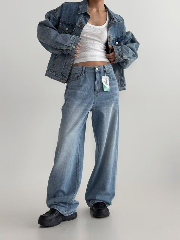 日常寬鬆百搭神褲 牛仔長褲 牛仔褲,長褲,直筒褲,寬褲