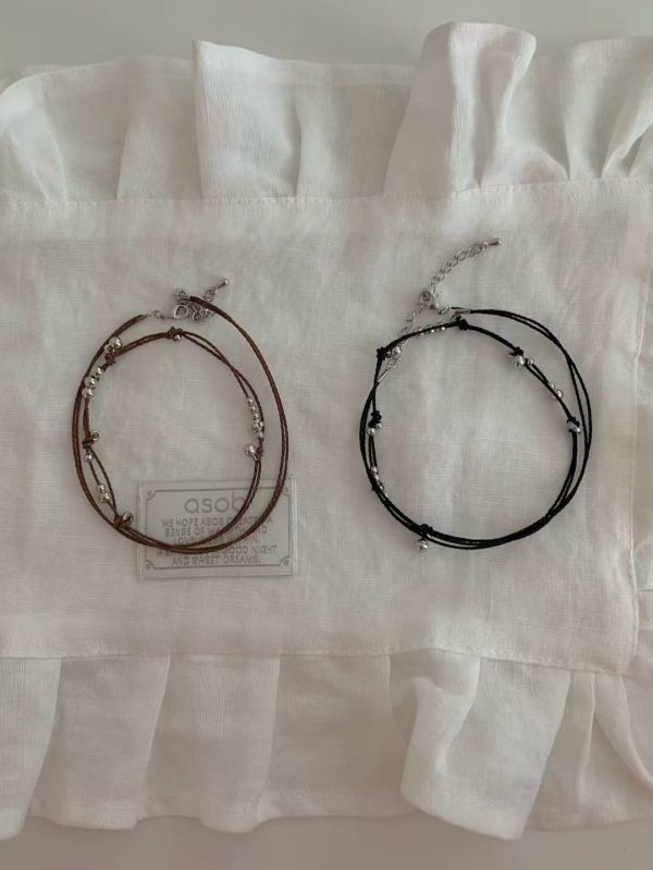 【無聲之界 Quiet Realm】雙層細繩珠子項鍊 串珠項鍊,雙層細繩,珠子,繩鍊,頸鍊