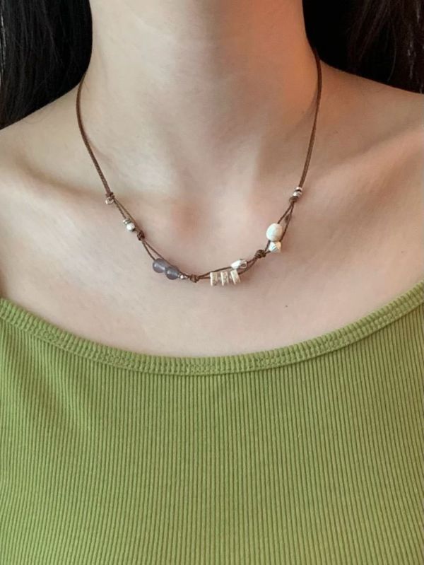 【森語 Whisper of Woods】編織項鍊 編織項鍊,串珠項鍊,天然項鍊