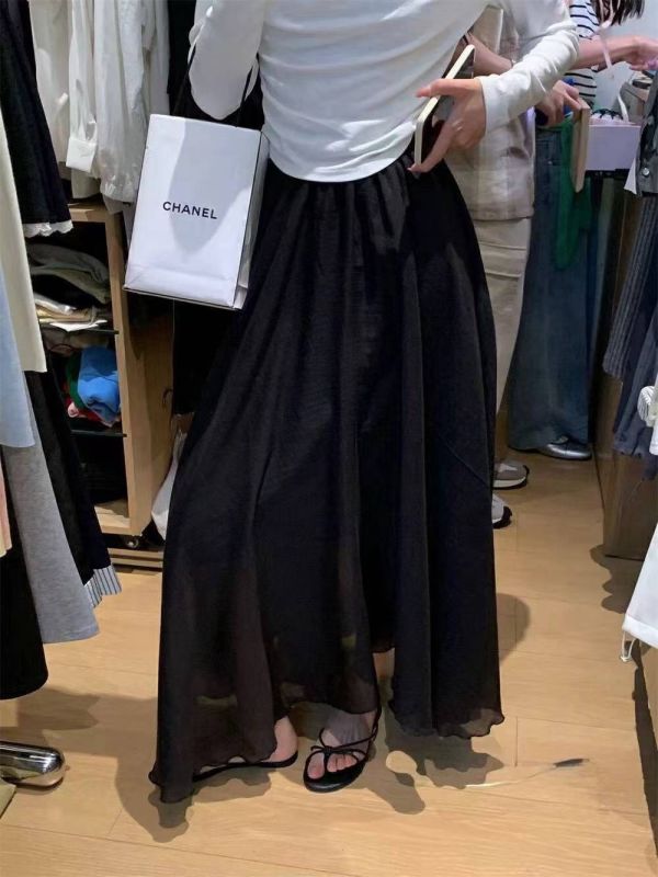 （現貨+預購）唯美涼感鬆緊A字長裙 飄逸感散裙 傘裙,仙女,長裙,飄逸,半裙