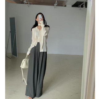 質感打摺垂墜顯瘦修身西裝長褲 西裝褲,西裝長褲,長褲,顯瘦,寬褲