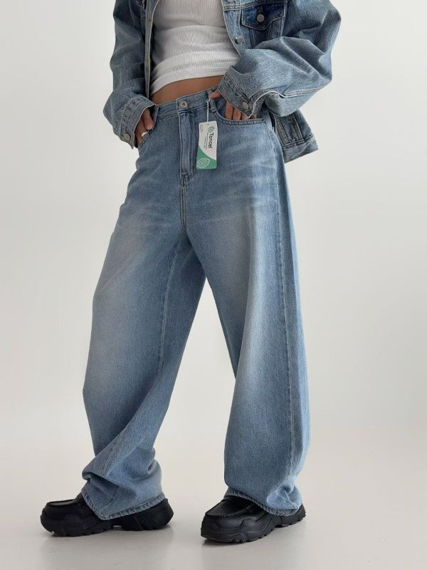 日常寬鬆百搭神褲 牛仔長褲 牛仔褲,長褲,直筒褲,寬褲