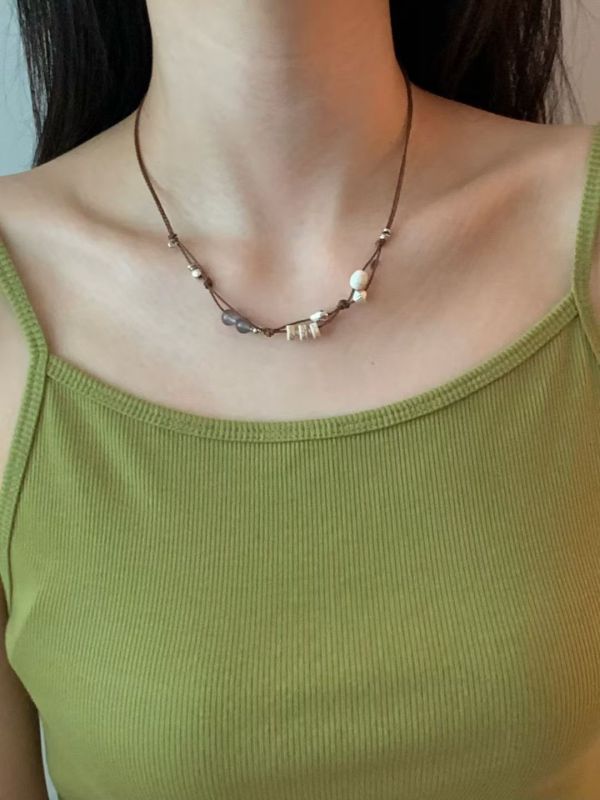 【森語 Whisper of Woods】編織項鍊 編織項鍊,串珠項鍊,天然項鍊