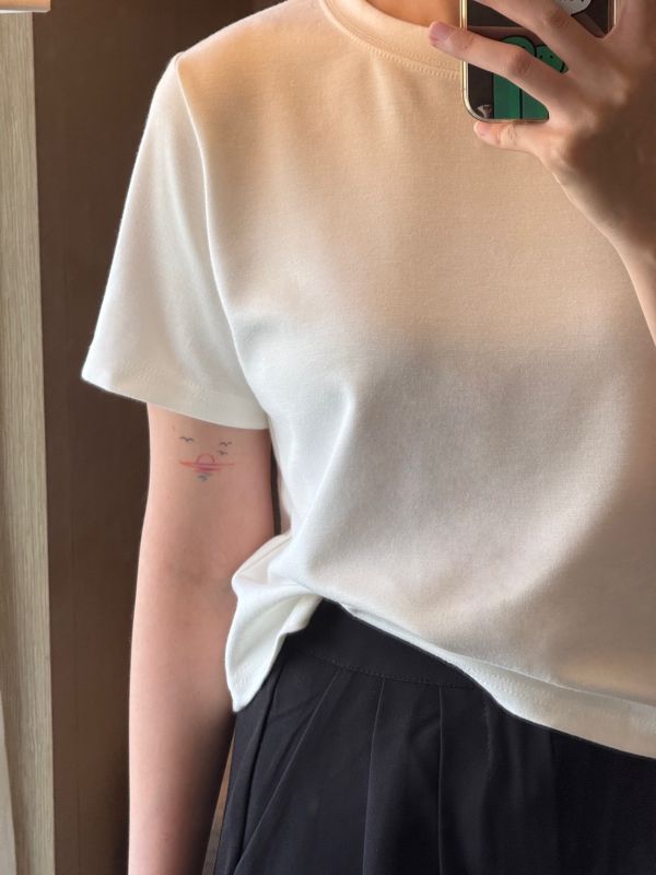 < 闆娘自帶包色款 > 超親膚舒服質感百搭圓領嫩Qt 短T,日常,短袖,圓領,素色,親膚