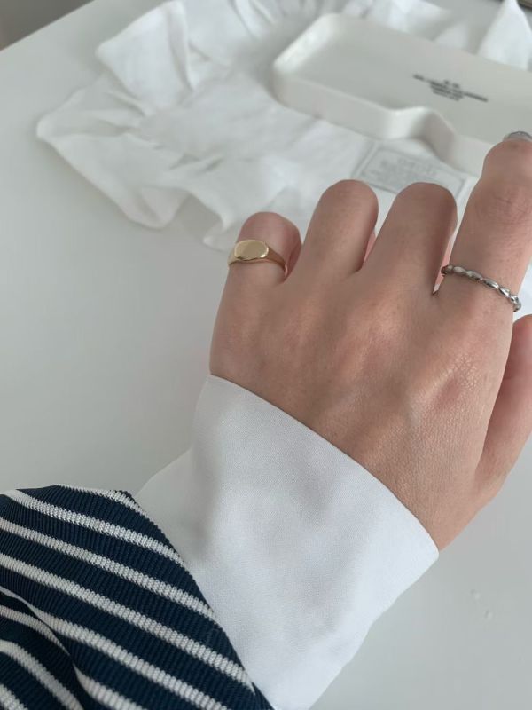 【心鏡之環 Mirror of Mind】醫療鋼橢圓尾戒 尾戒,醫療鋼,橢圓戒,金屬,飾品,小指戒