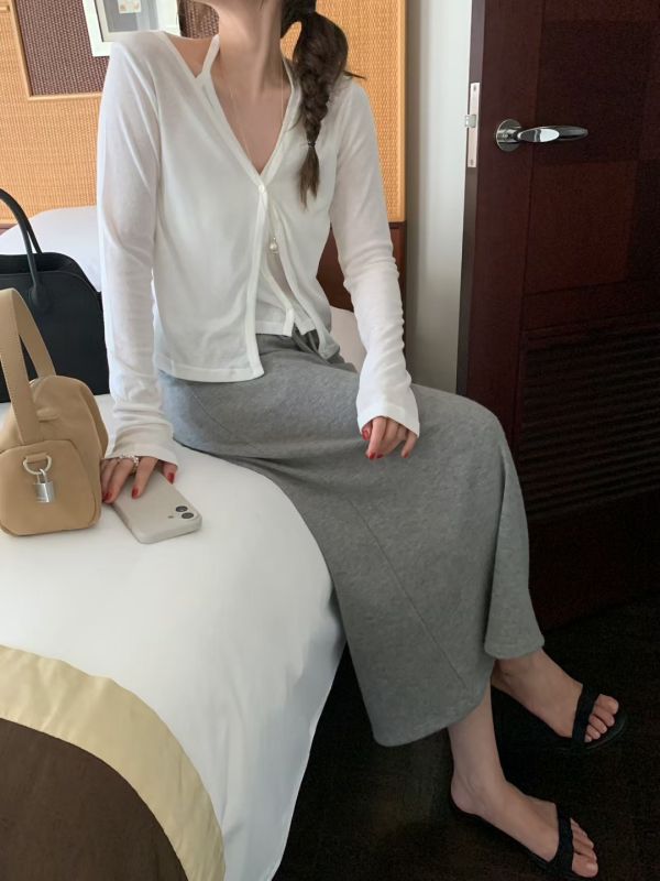 假兩件百搭長袖上衣 疊穿感上衣 