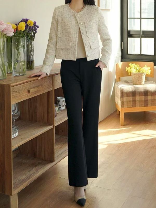 珍珠釦粗花呢小香風外套 短版外套 小香風,外套,短板,粗花呢,名媛