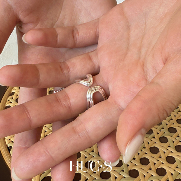寬版編織紋戒指 S925純銀 