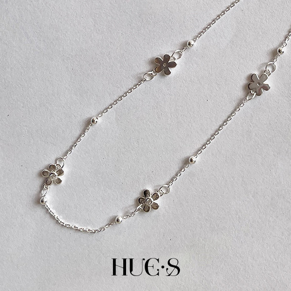 花朵細鑽設計項鍊 S925純銀 