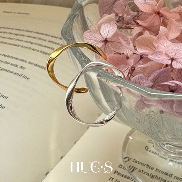 不規則簡約圓戒指 S925純銀 