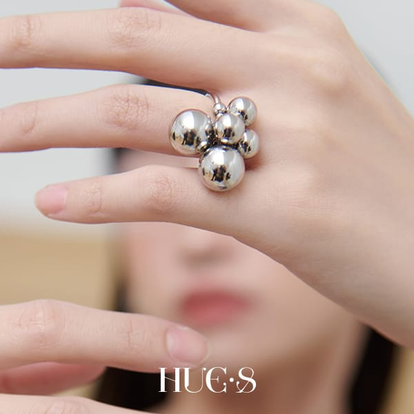 圓體泡泡造型戒 316鋼飾 
