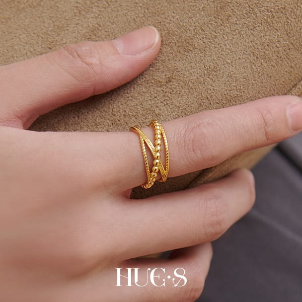 交織圓舞曲開口戒 S925純銀 