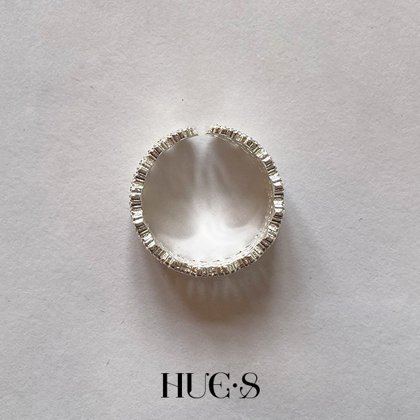 鏤空鋯石蕾絲戒指 S925純銀 