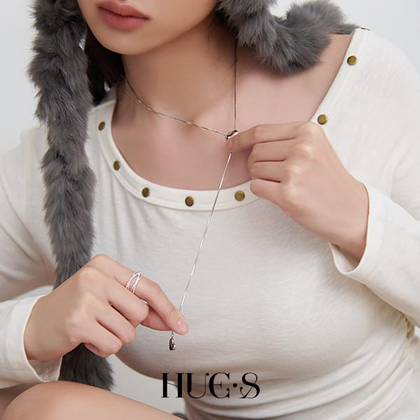 可調愛心蛇骨鍊 316鋼飾 