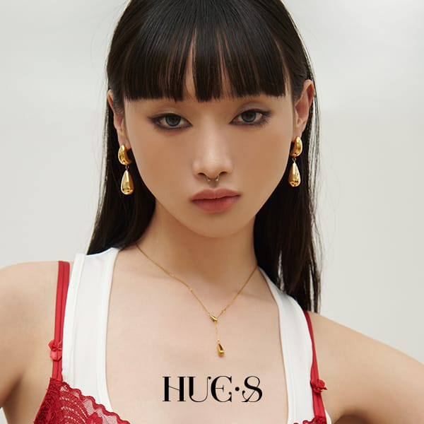 漣漪水滴造型耳扣 316鋼飾 