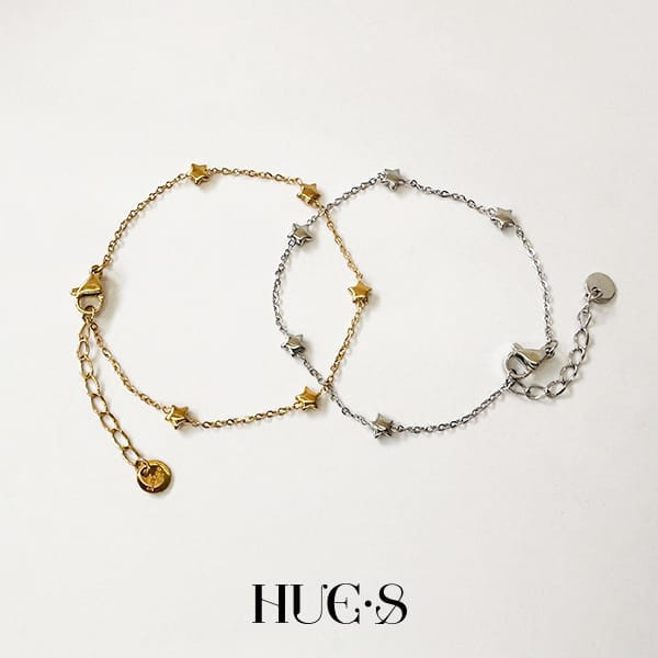 星辰圍繞疊戴手環 316鋼飾 