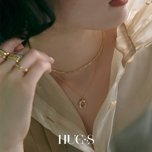 幾何圓形鎖骨項鍊 S925純銀 