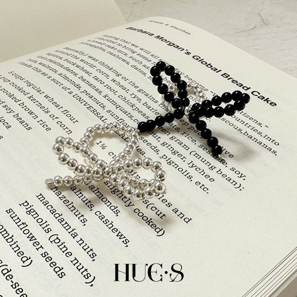 銀珠蝴蝶結戒指 S925純銀 