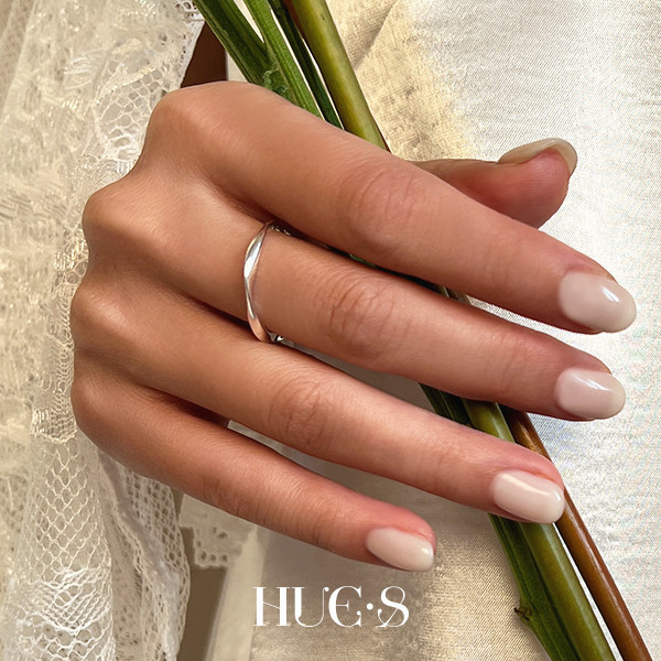不規則簡約圓戒指 S925純銀 