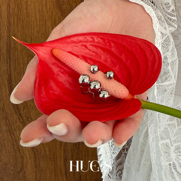 時髦大小圓球戒指 316鋼飾 