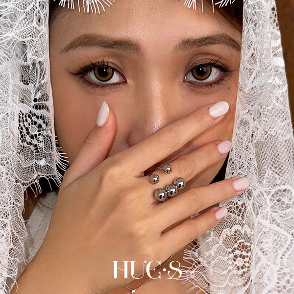 時髦大小圓球戒指 316鋼飾 