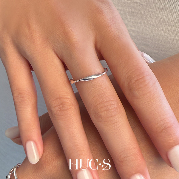 不規則簡約圓戒指 S925純銀 