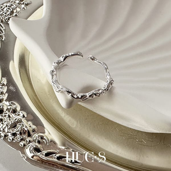 液態幾何開口戒 S925純銀 