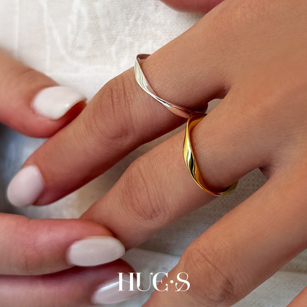 不規則簡約圓戒指 S925純銀 