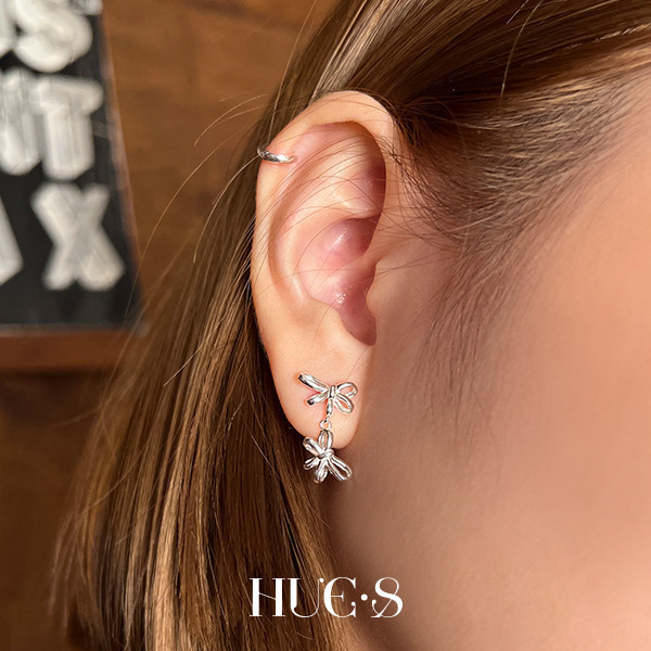 飛舞雙蝶簡約耳環 S925純銀 