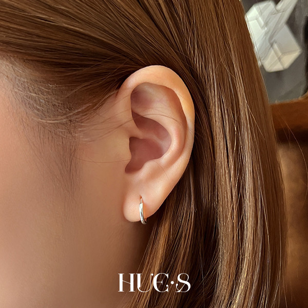 經典圓環耳扣耳環 S990純銀 