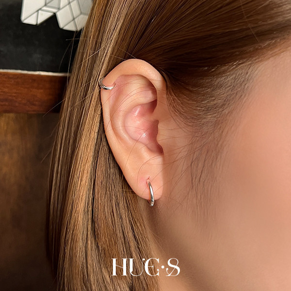 經典圓環耳扣耳環 S990純銀 