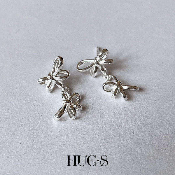 飛舞雙蝶簡約耳環 S925純銀 