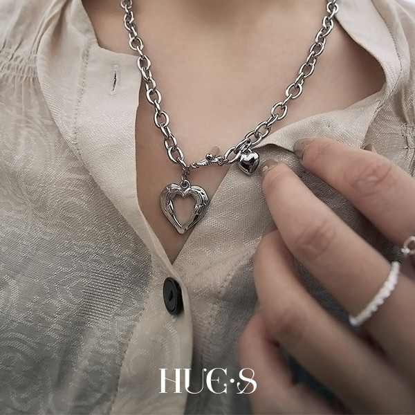 愛心OT扣鏈條項鍊 316鋼飾 