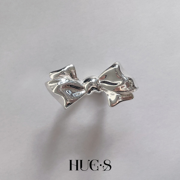 立體緞帶蝴蝶結戒指 S925純銀 