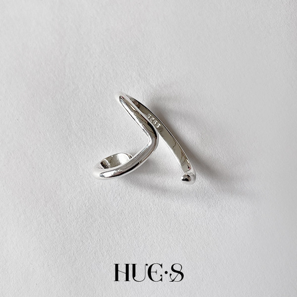 流線耳環耳骨夾 S925純銀 