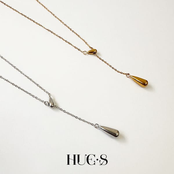 極簡流線水滴鍊 316鋼飾 