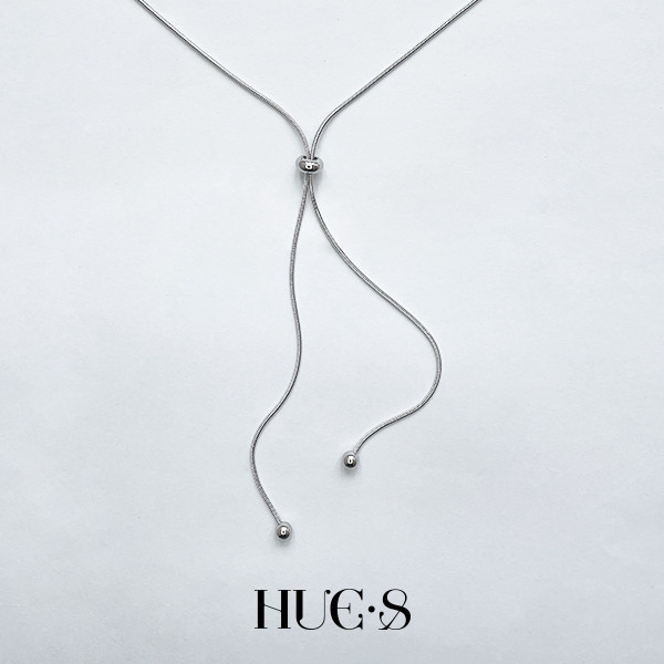 立體圓珠可調式項鍊 316鋼飾 