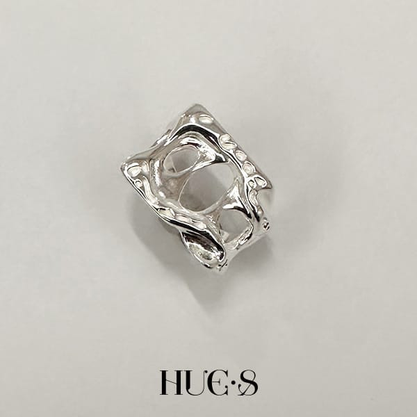 方形可調式鏤空戒 S925純銀 