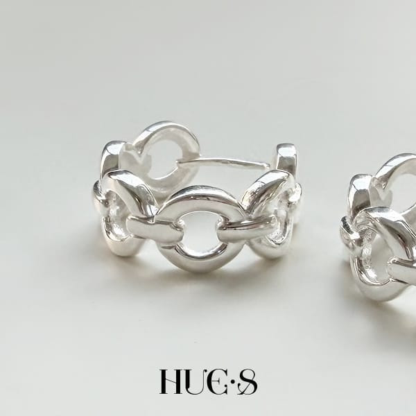 環環相扣耳環 S925純銀 