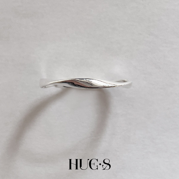 不規則簡約圓戒指 S925純銀 