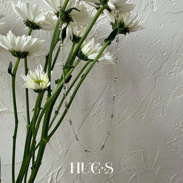 簡約雙方型珠項鍊 S925純銀 