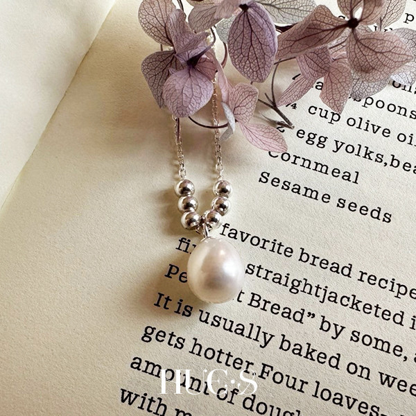 夢境水滴珍珠項鍊 S925純銀 