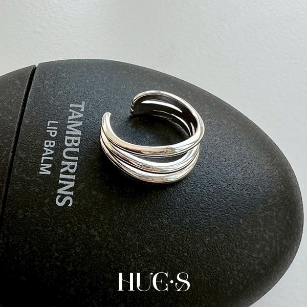 三層交疊耳骨夾 S925純銀 