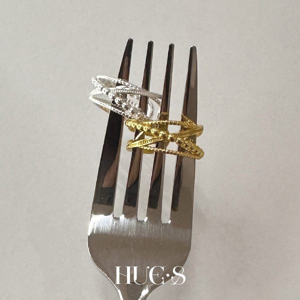 交織圓舞曲開口戒 S925純銀 