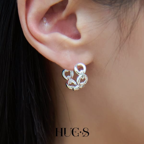 環環相扣耳環 S925純銀 
