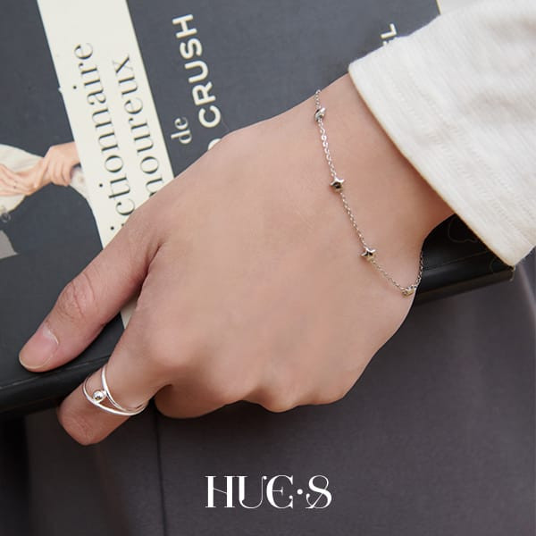 星辰圍繞疊戴手環 316鋼飾 