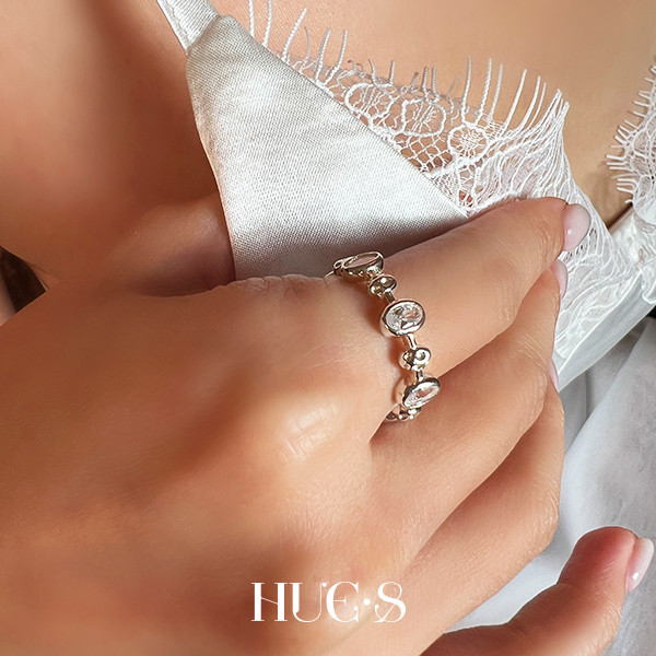 鋯石環繞造型戒指 S925純銀 