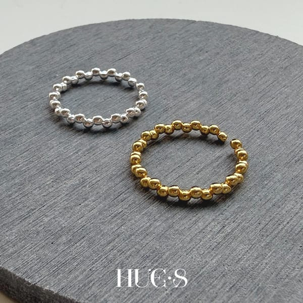 可調式點點疊戴戒 S925純銀 